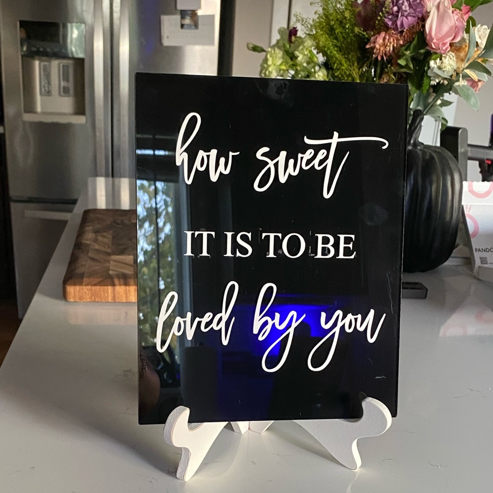 Wedding Desserts Acrylic Sign with Easel
